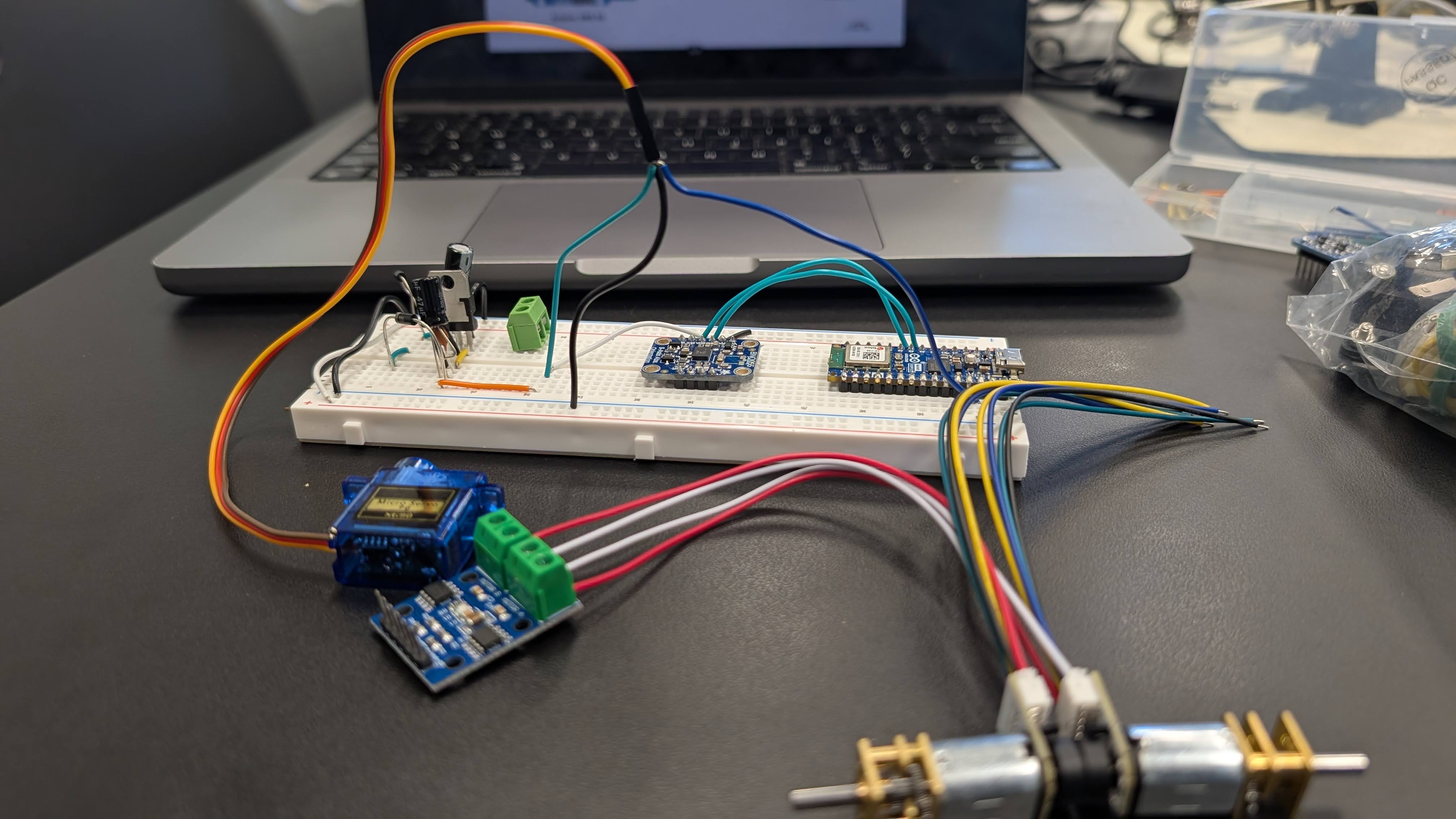 Completed circuit, side view